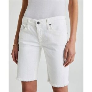 AG Jeans Nikki‎ Relaxed Skinny  Mid Rise Short Size 30 White Denim